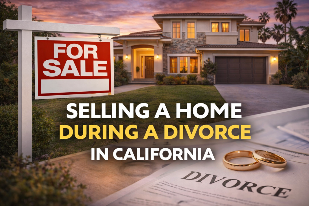 Selling residential home during divorce process in California