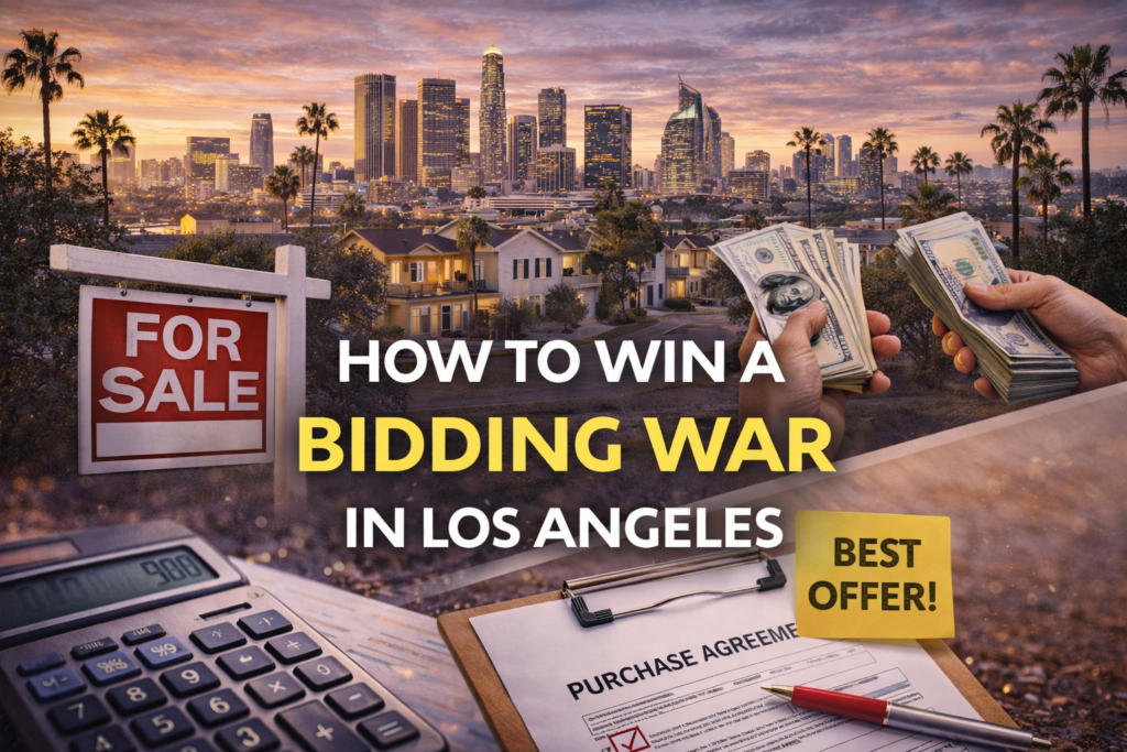 Los Angeles home buyers competing in bidding war for residential property