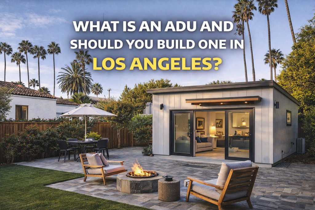 Accessory dwelling unit ADU on residential property in Los Angeles California