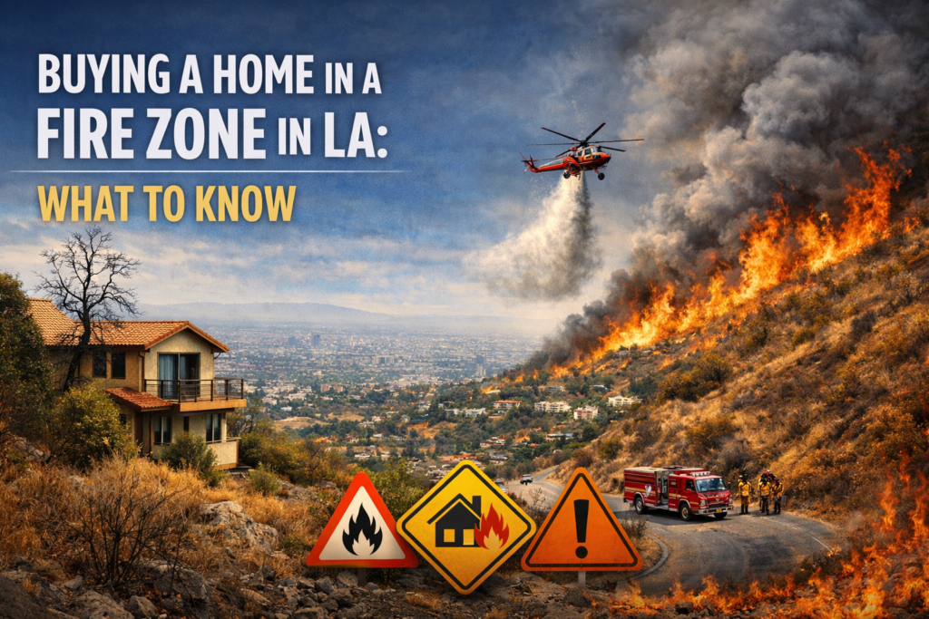 Buying a home in a fire zone area in Los Angeles California