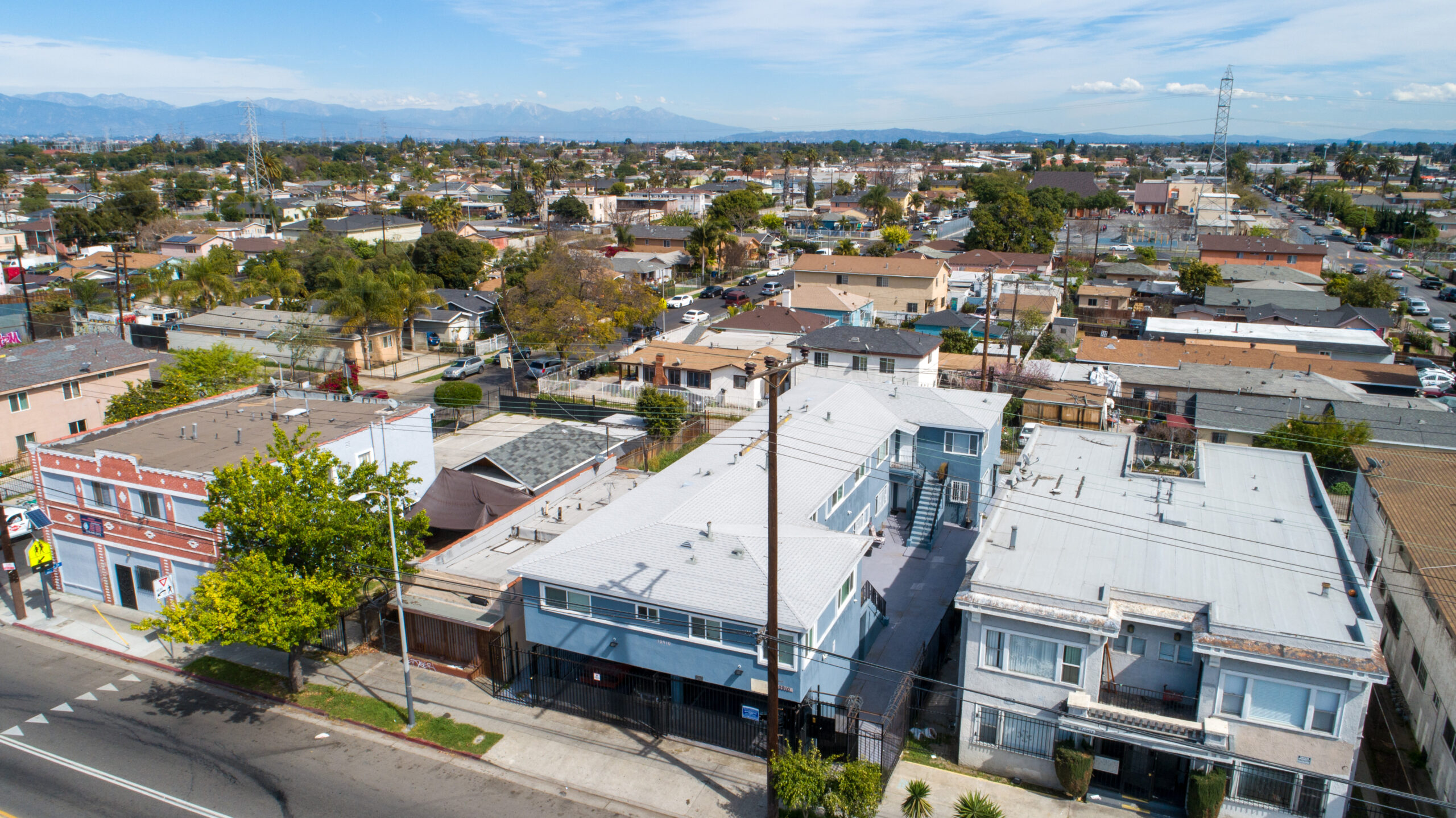 10910 S Avalon Blvd Los Angeles multifamily property aerial view