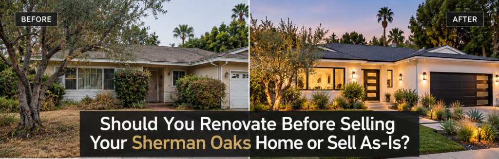 Should You Renovate Before Selling Your Sherman Oaks Home or Sell As-Is? sherman oaks sell as is or renovate featured